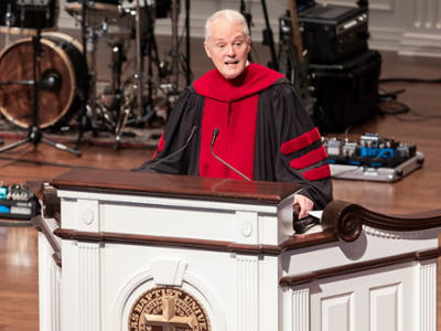 Dr. Cook at Pulpit