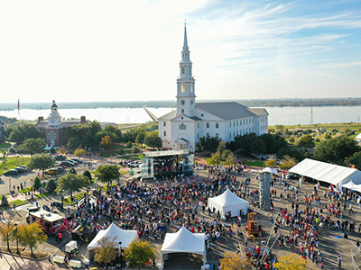 aerial view of homecoming 2023