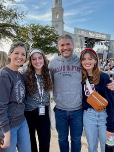 Tina Braswell with her family outside