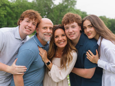 Christian family with college student