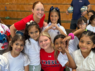 DBU Volleyball and Women's Soccer Student-athletes serving in Costa Rica over Spring Break