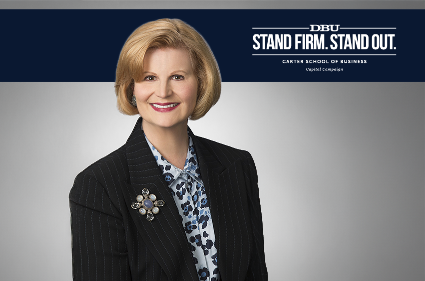 headshot of Gretchen M. Williams with Stand Firm. Stand Out. graphic