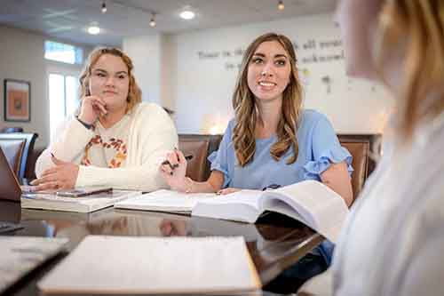 college Honors Students Studying