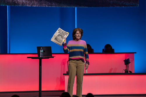 Dr. Shelly Melia speaking at an event
