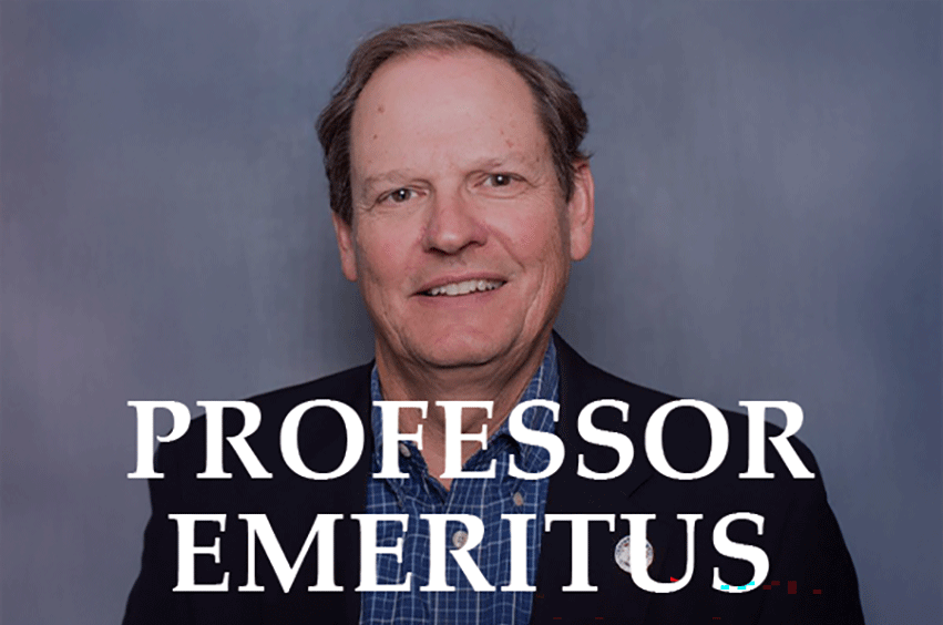 Dave Arnott headshot with the words Professor Emeritus