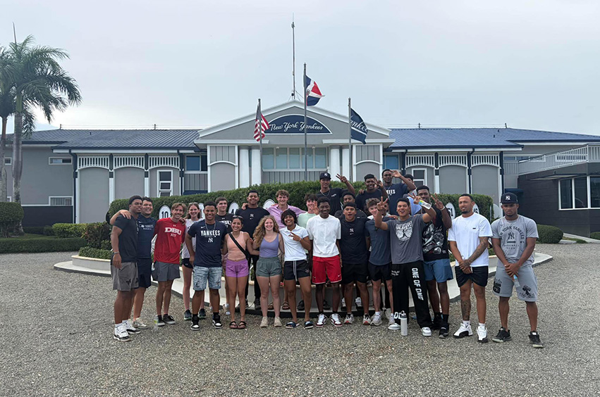DBU athletes mission trip visits Yankees DR Baseball Academy