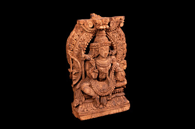 Stone figure sculpture on display in DBU's ICC