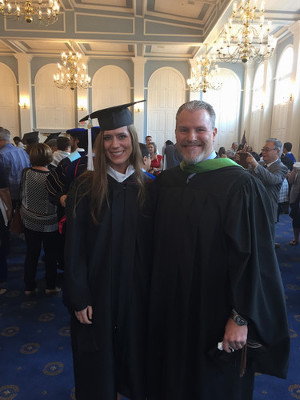 Ivy Koval with Art Department Director Jim Hutchinson
