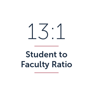 13 to 1 student to faculty ratio