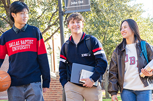undergrad college student standing outside