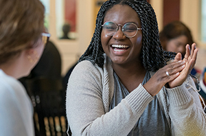 happy college student