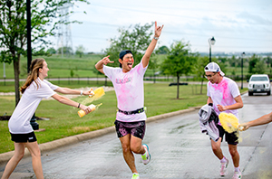 group of DBU students at the color run
