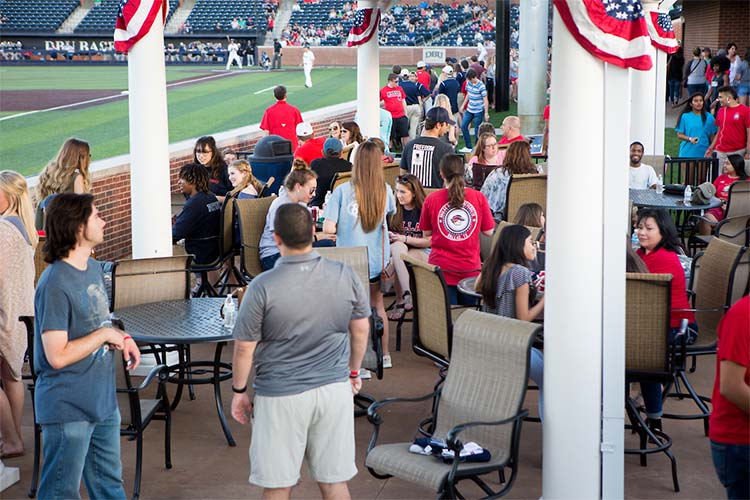 crowd at Dallas baseball game