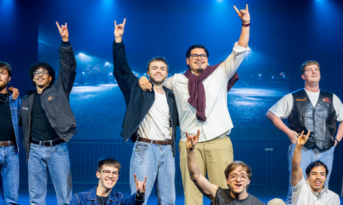 students performing at spring sing event